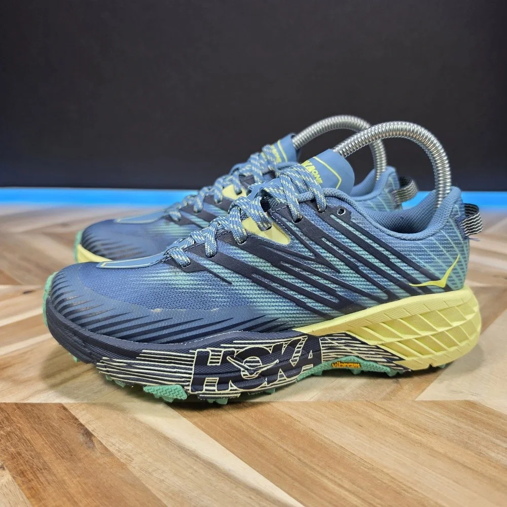 Hoka One One Speedgoat 4 Shoes Women's Size 6.5 Blue Trail Running Sneakers